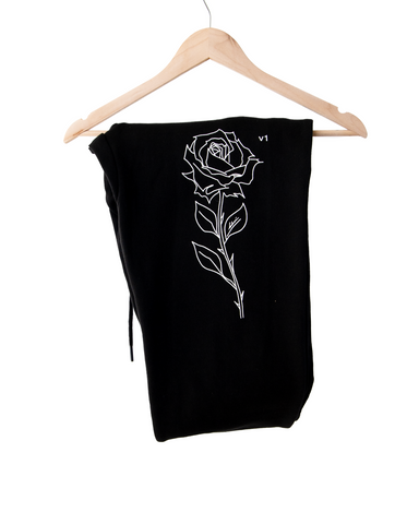 Rose Garden / Organic Sweatpants / Black