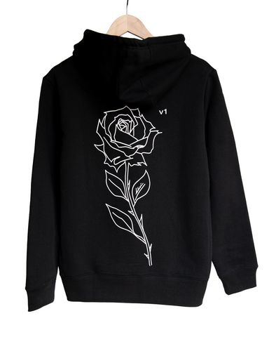 Rose Garden / Organic Sweatshirt / Black